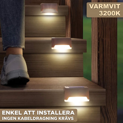 MATILDA – Solarleuchte mit LED für Treppen, Geländer, Zäune und Wege – Wasserdichte IP65-Außenbeleuchtung