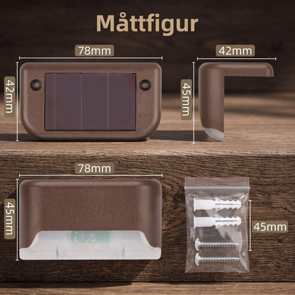 MATILDA – Solarleuchte mit LED für Treppen, Geländer, Zäune und Wege – Wasserdichte IP65-Außenbeleuchtung