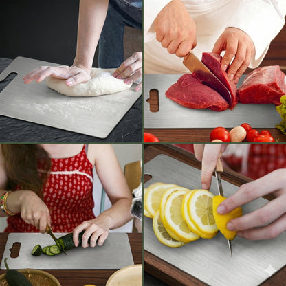MELVIN - Roestvrijstalen snijplank voor vlees, groenten en koken