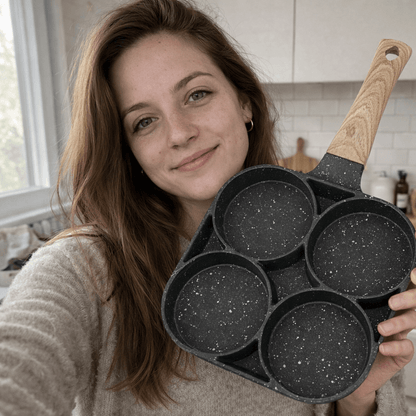 MultiChef – 4-osainen omelettipannu, jossa on tarttumaton pinnoite | Aamiaiselle, pikkupurtavalle ja luovaan ruoanlaittoon