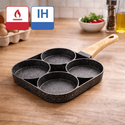MultiChef – 4-osainen omelettipannu, jossa on tarttumaton pinnoite | Aamiaiselle, pikkupurtavalle ja luovaan ruoanlaittoon