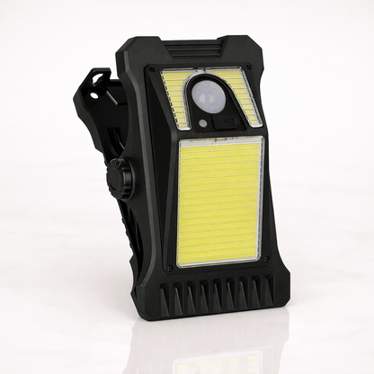 NOA – Lampe d'extérieur rechargeable à énergie solaire avec détecteur de mouvement, 45 LED et fixation à clip
