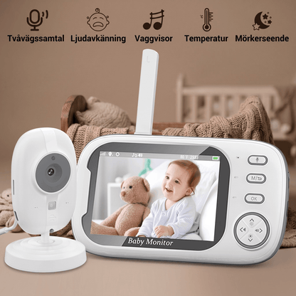 NurturaView – Trådløs Babyvakt med 3,5” Skjerm, Nattkamera & Toveis lyd