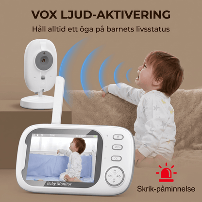 NurturaView – Trådløs Babyvakt med 3,5” Skjerm, Nattkamera & Toveis lyd