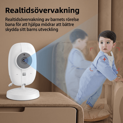 NurturaView – Trådløs Babyvakt med 3,5” Skjerm, Nattkamera & Toveis lyd