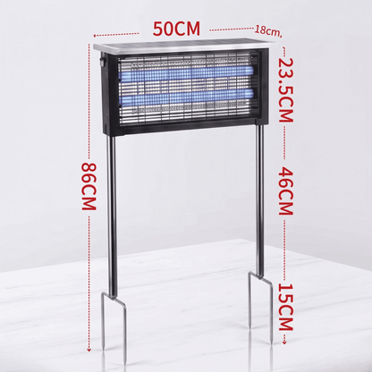 OLAV – Solarbetriebene UV-Mückenlampe IP65 mit Dual-Wellenlängen-LED – Insektenvernichter für den Außenbereich