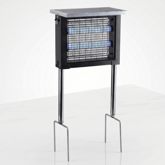 OLAV – Solarbetriebene UV-Mückenlampe IP65 mit Dual-Wellenlängen-LED – Insektenvernichter für den Außenbereich
