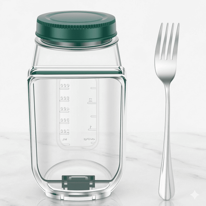 OLOF – Boîte à salade portable à ouverture latérale, compartiment à sauce étanche – Boîte à lunch pour des repas frais