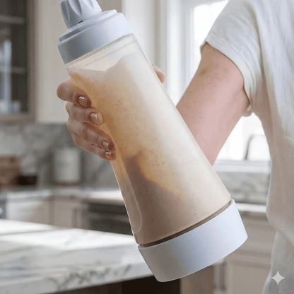 PAMELA - Fouet à main pour crêpes, gaufres et cupcakes, mélangeur et distributeur en acier inoxydable pour une cuisson facile à la maison
