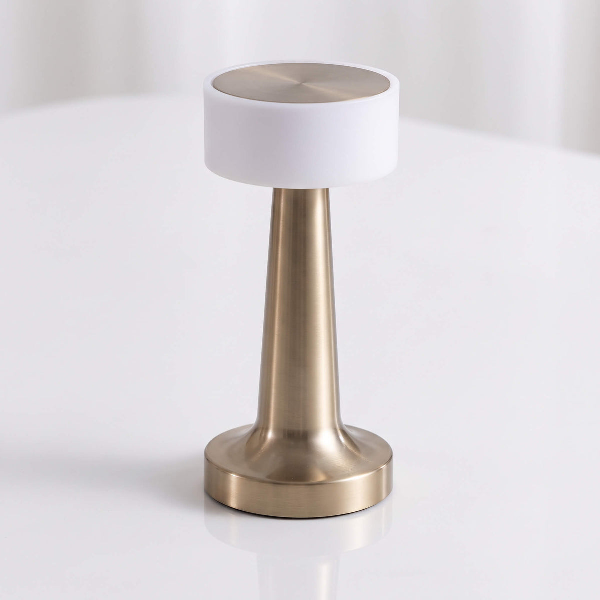 PONTUS – Rechargeable Retro Table Lamp with Touch Dimming and 3 Light Colours – Cordless LED Lamp in Gold, Silver or Rose Gold