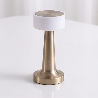 PONTUS – Rechargeable Retro Table Lamp with Touch Dimming and 3 Light Colours – Cordless LED Lamp in Gold, Silver or Rose Gold