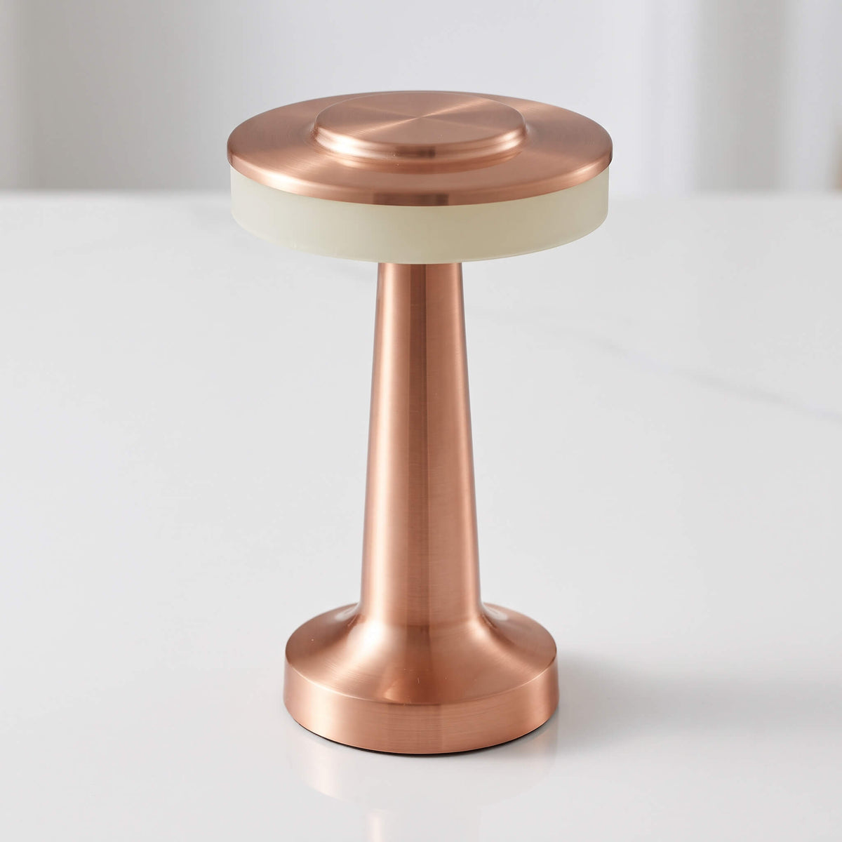 PONTUS – Rechargeable Retro Table Lamp with Touch Dimming and 3 Light Colours – Cordless LED Lamp in Gold, Silver or Rose Gold