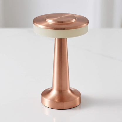 PONTUS – Rechargeable Retro Table Lamp with Touch Dimming and 3 Light Colours – Cordless LED Lamp in Gold, Silver or Rose Gold