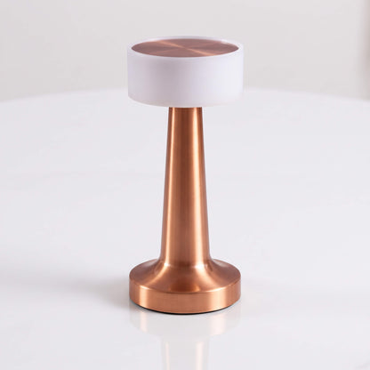 PONTUS – Rechargeable Retro Table Lamp with Touch Dimming and 3 Light Colours – Cordless LED Lamp in Gold, Silver or Rose Gold