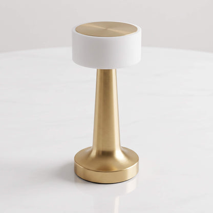 PONTUS – Rechargeable Retro Table Lamp with Touch Dimming and 3 Light Colours – Cordless LED Lamp in Gold, Silver or Rose Gold
