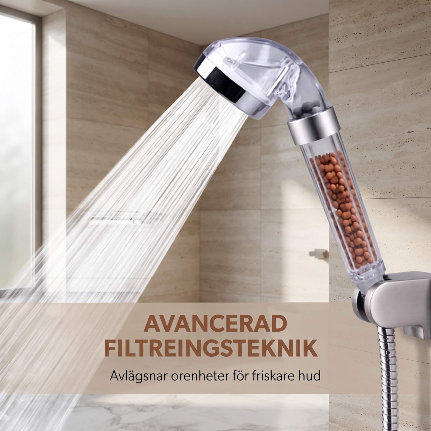 PureHaven – Handbrause mit doppelter Filterung, hohem Wasserdruck und wassersparendem Design für das Badezimmer