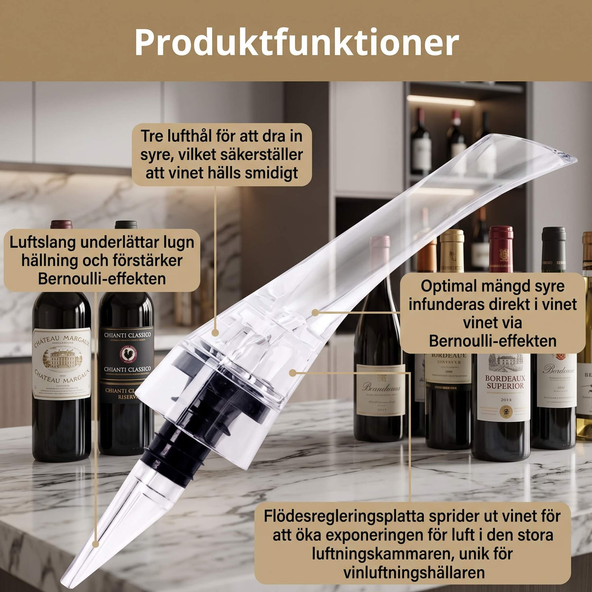 REBECCA – Wine Aerator and Decanter – Instant Decanter for Better Wine Flavour