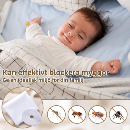 RUNE – Selbstklebendes Insektenschutznetz für Fenster 130x150 cm oder 150x200 cm – Transparent, zuschneidbar und einfach zu montieren