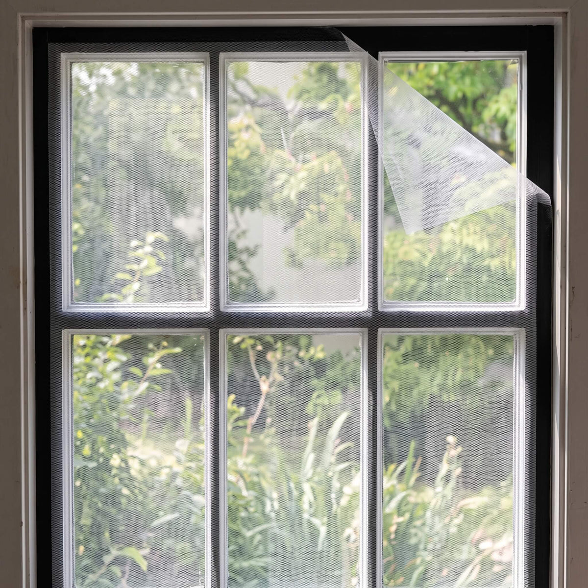 RUNE – Selbstklebendes Insektenschutznetz für Fenster 130x150 cm oder 150x200 cm – Transparent, zuschneidbar und einfach zu montieren