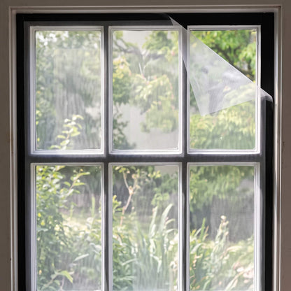 RUNE – Selbstklebendes Insektenschutznetz für Fenster 130x150 cm oder 150x200 cm – Transparent, zuschneidbar und einfach zu montieren