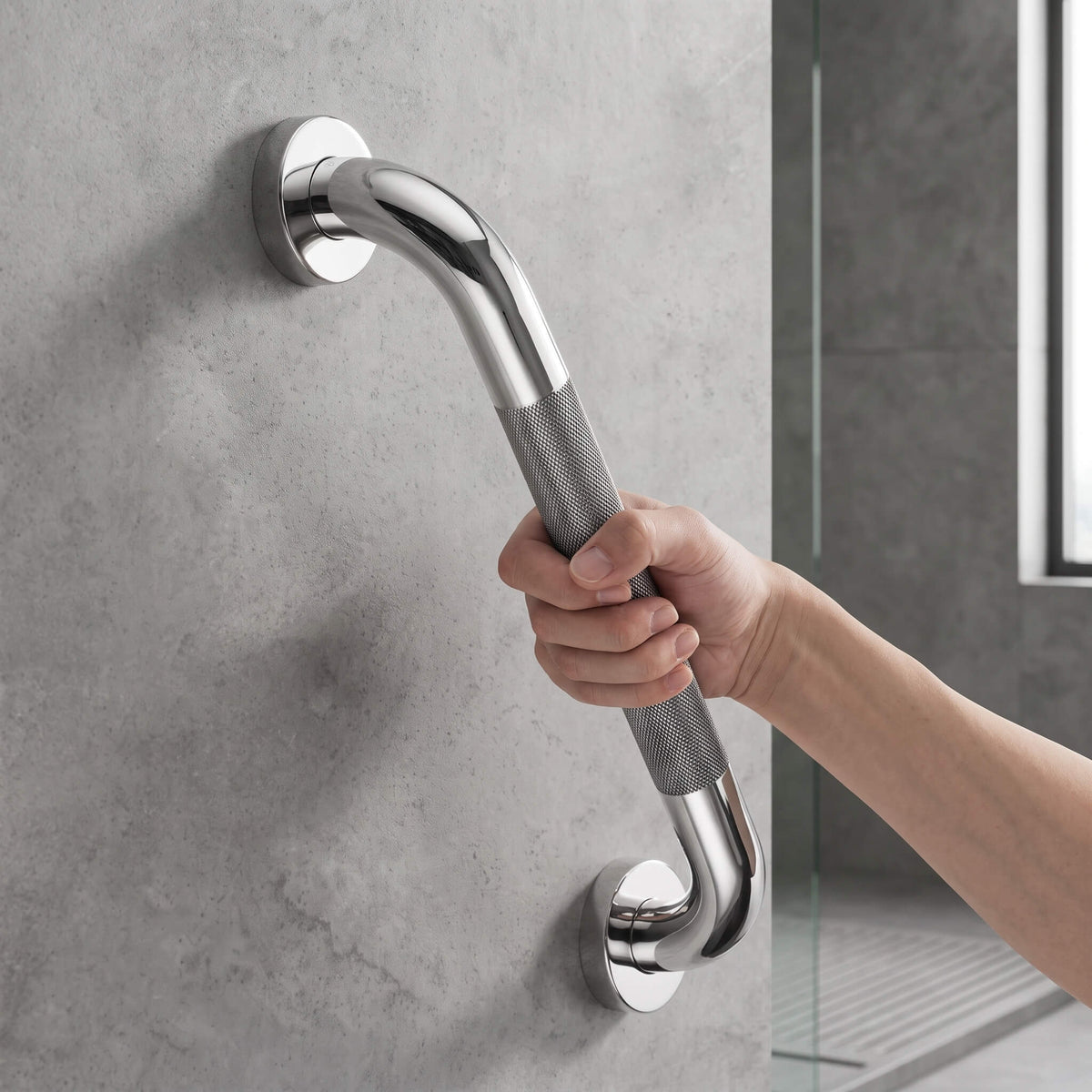 SafeGrip – Non-slip Stainless Steel Bathroom Handrail for Shower, Toilet & Bathtub (30/40/50 cm)