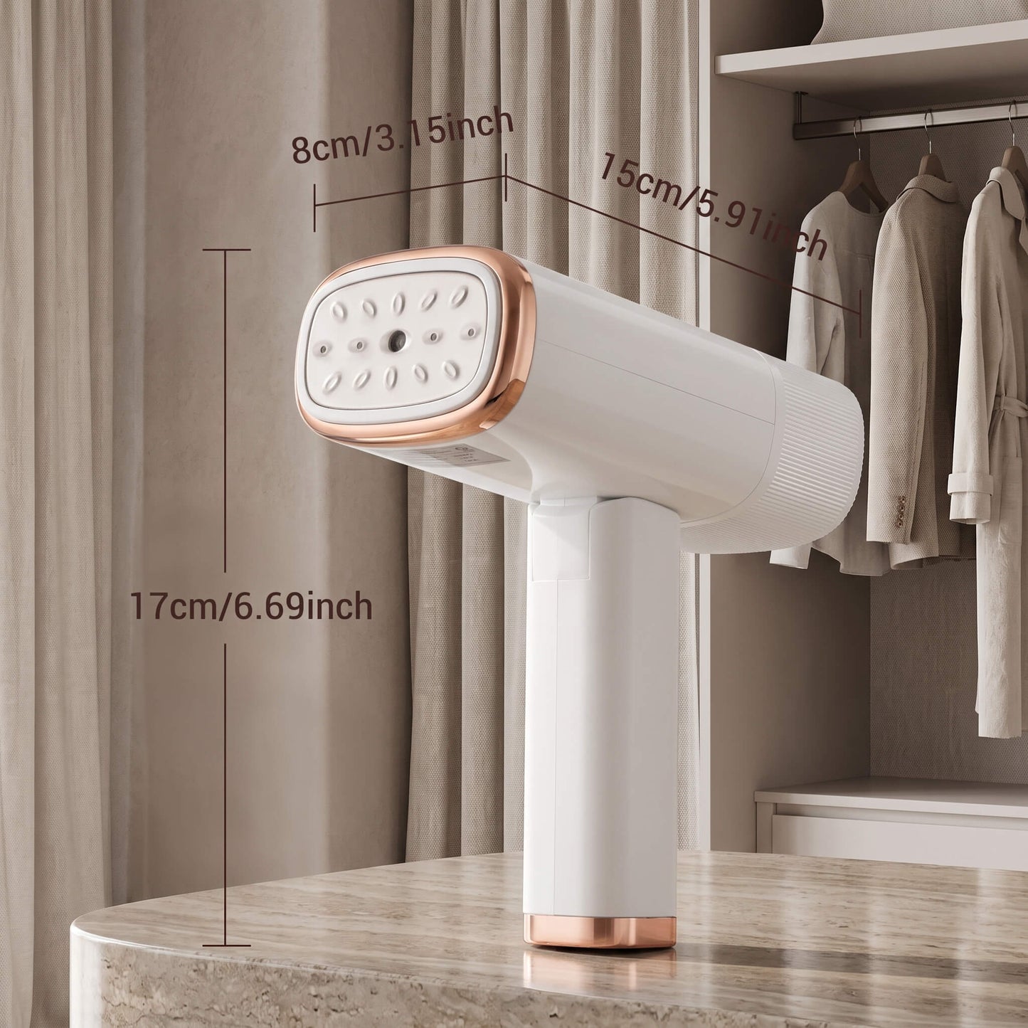 SteamFold – Tragbarer Handdampfreiniger und Reisebügeleisen mit klappbarem Design, 1000 W und schneller Aufheizung