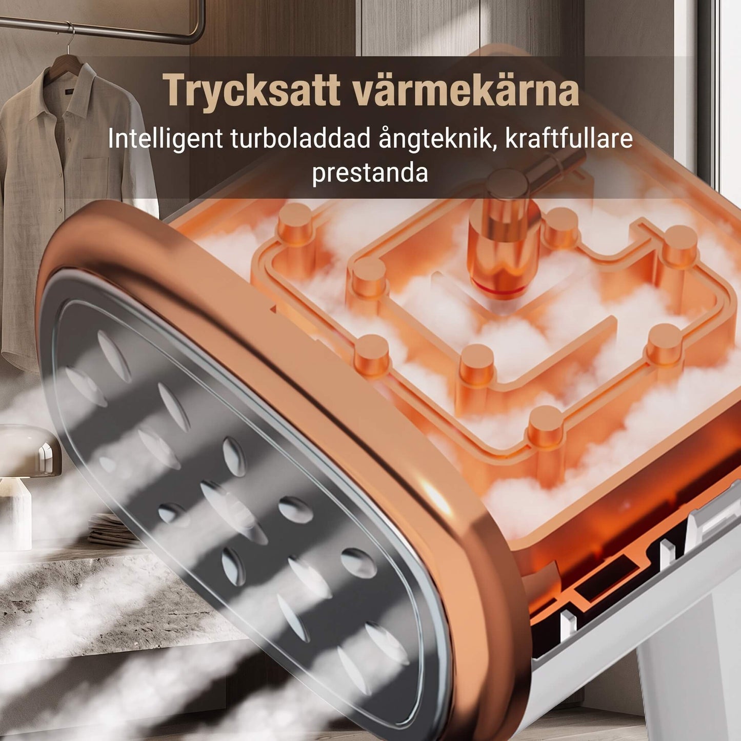 SteamFold – Tragbarer Handdampfreiniger und Reisebügeleisen mit klappbarem Design, 1000 W und schneller Aufheizung