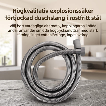 StreamWave – Hånddusj med 3 Justerbare Vannmodus, Trykkforsterkning og Avstengingsknapp