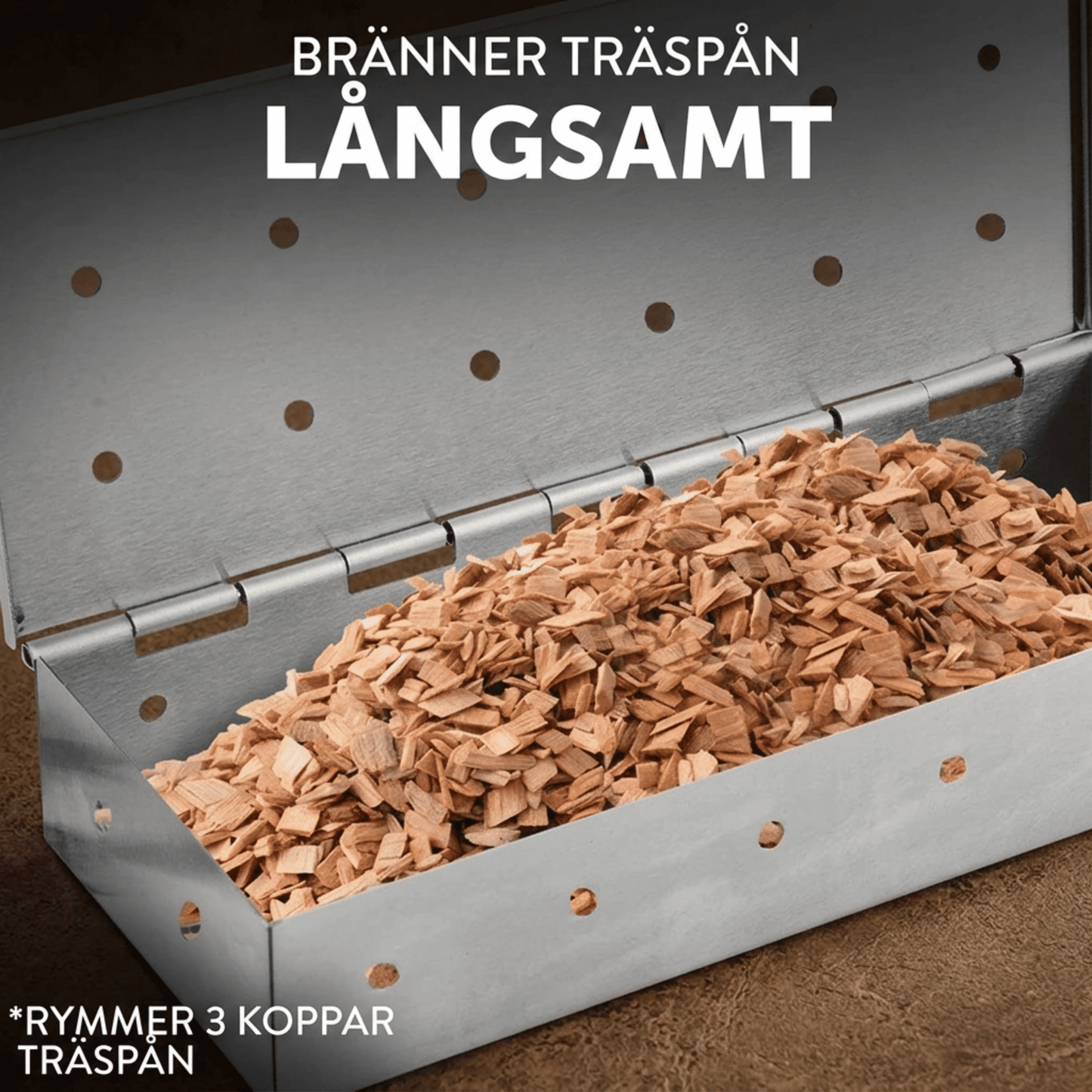 TAGE – Räucherbox aus Edelstahl für Räucherchips, Gasgrills und Grillen – kein Stromanschluss erforderlich
