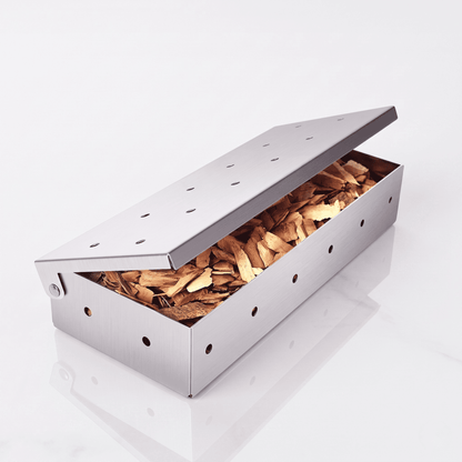 TAGE – Räucherbox aus Edelstahl für Räucherchips, Gasgrills und Grillen – kein Stromanschluss erforderlich