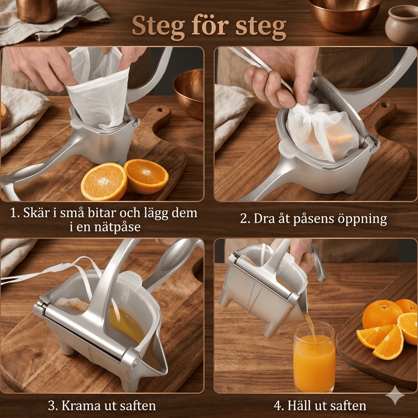 TILDA – Presse-agrumes manuel en alliage d'aluminium | Presse-agrumes manuel pour oranges, grenades et agrumes