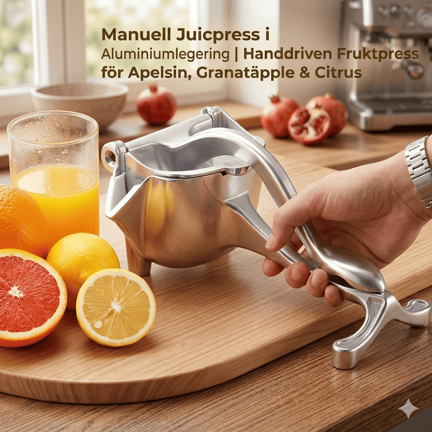 TILDA – Presse-agrumes manuel en alliage d'aluminium | Presse-agrumes manuel pour oranges, grenades et agrumes