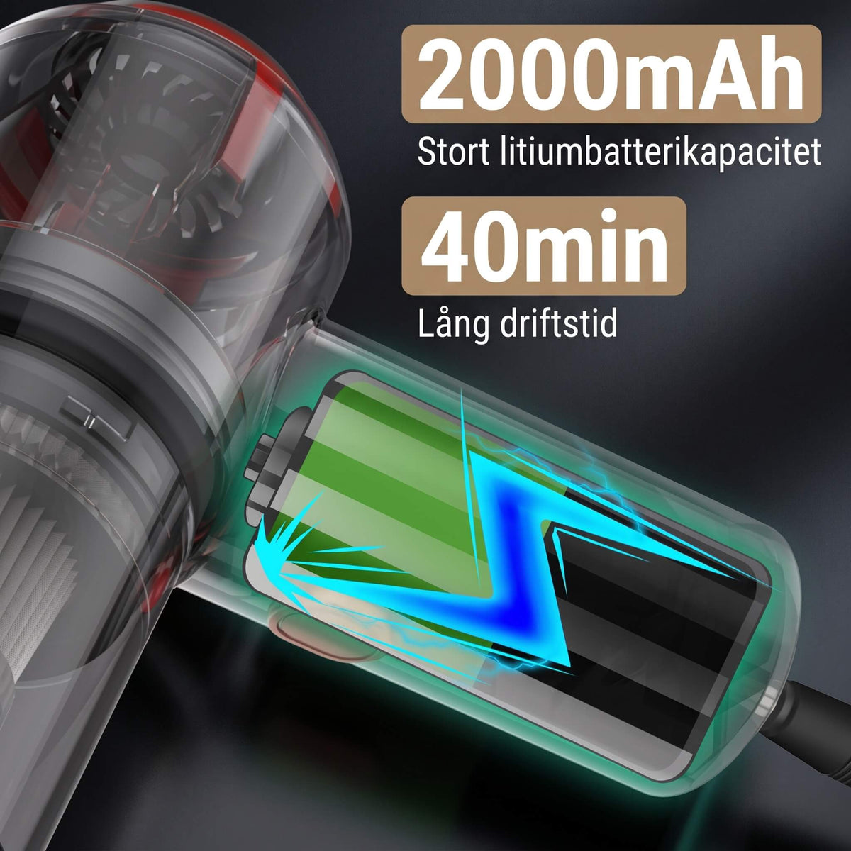 TOBIAS – Cordless Mini Vacuum Cleaner With 9000Pa Suction Power – Rechargeable Handheld Vacuum for Car and Home