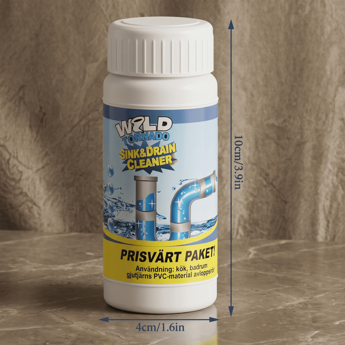 TORIA - Nettoyeur d'évier puissant pour la cuisine et la salle de bain