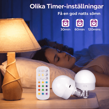 TOVE – Lampe LED rechargeable avec lumière RGB, télécommande, fixation magnétique, douille E27, minuterie et température de couleur réglable