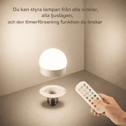 TOVE – Lampe LED rechargeable avec lumière RGB, télécommande, fixation magnétique, douille E27, minuterie et température de couleur réglable