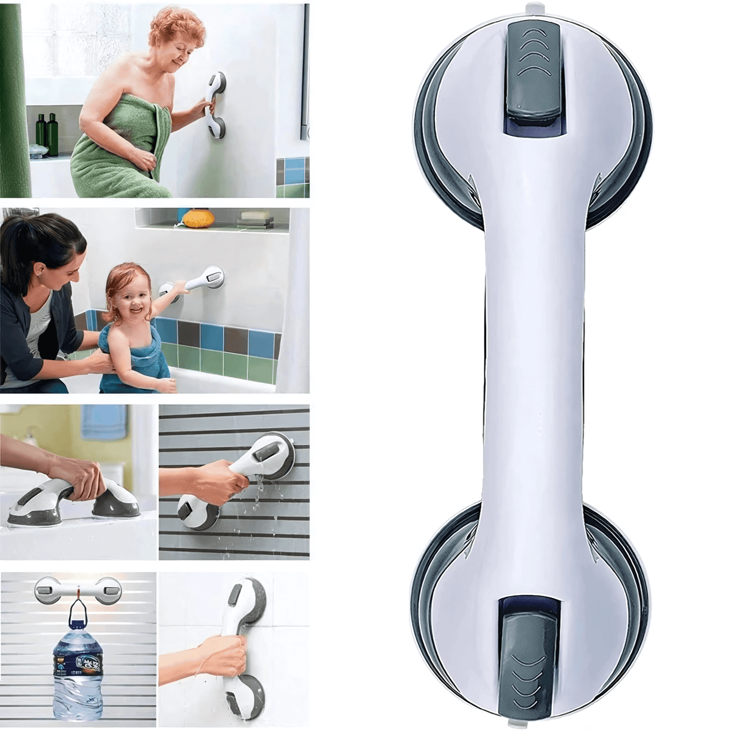 GripGuard – Duschhandtag med UltraGrepp, Sugkoppar & Halkfritt Stöd för Bad & Toalett