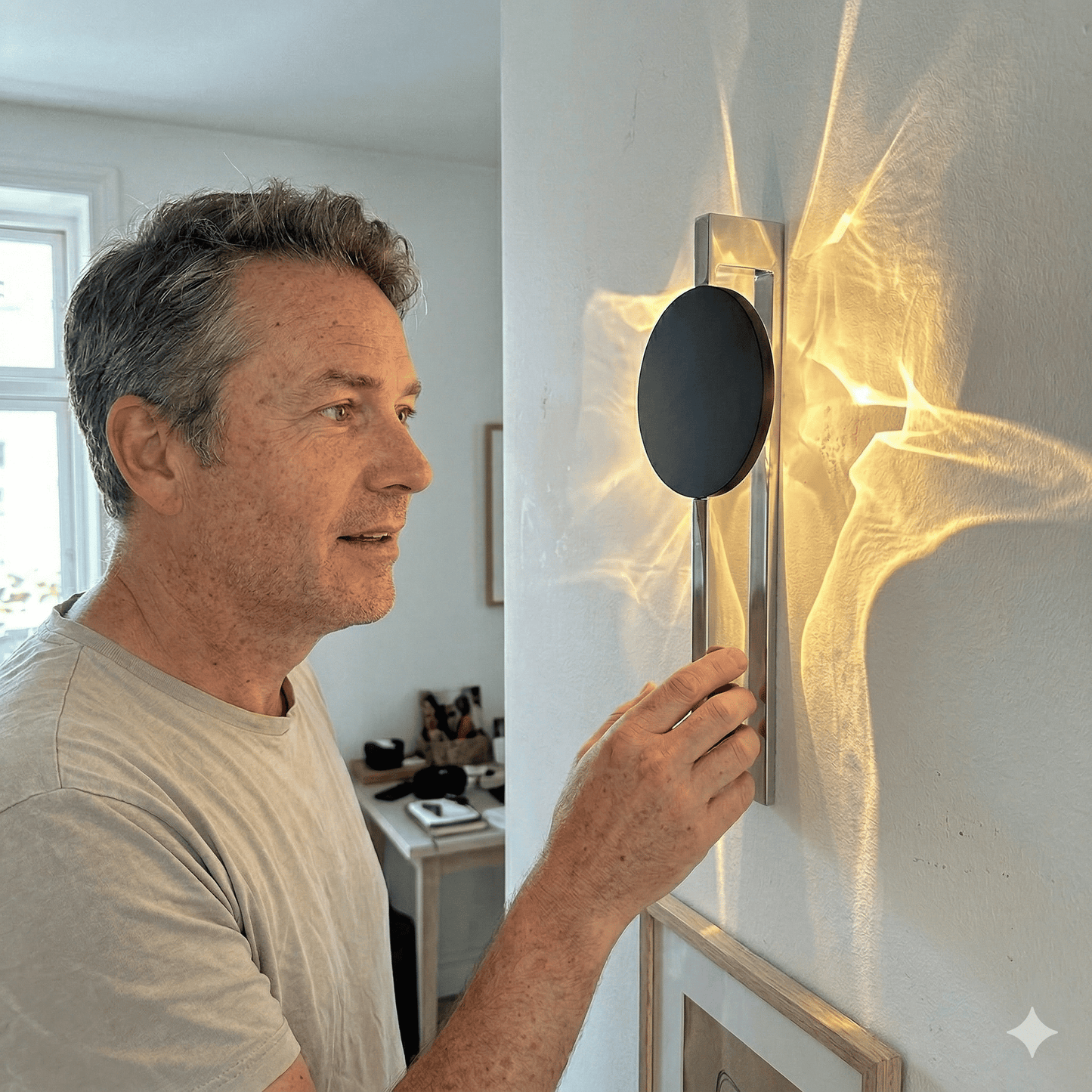 VALI – Applique murale LED moderne en acier inoxydable avec jeu de lumière sculptural pour chambre à coucher, hall d'entrée et salon