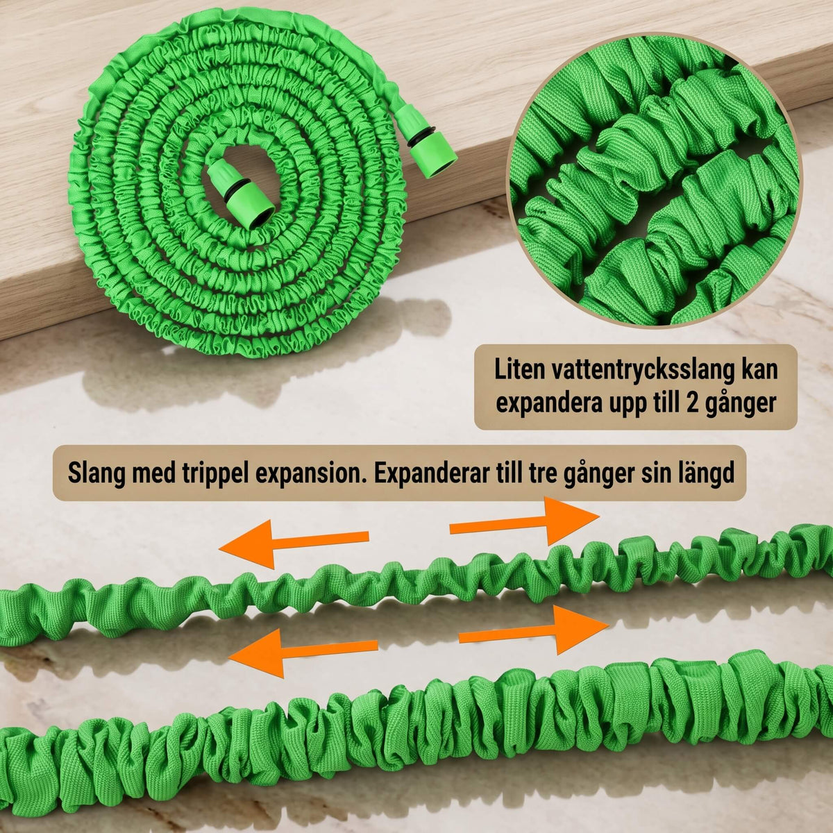 VERNER – Expandable Leak-Proof Garden Hose – Portable Garden Hose With Adjustable Nozzle