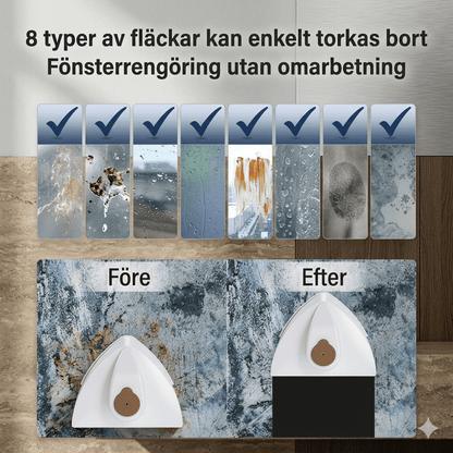 VILHELM – Nettoyeur de vitres magnétique avec réservoir d'eau intégré et raclette double face – Nettoie l'intérieur et l'extérieur simultanément pour des vitres de 3 à 30 mm d'épaisseur