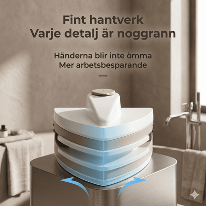 VILHELM – Nettoyeur de vitres magnétique avec réservoir d'eau intégré et raclette double face – Nettoie l'intérieur et l'extérieur simultanément pour des vitres de 3 à 30 mm d'épaisseur