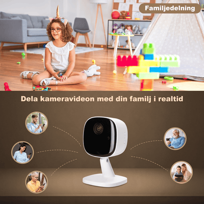 ViewMate - Trådløst WiFi-sikkerhedskamera med 1080P HD, nattilstand og tovejslyd