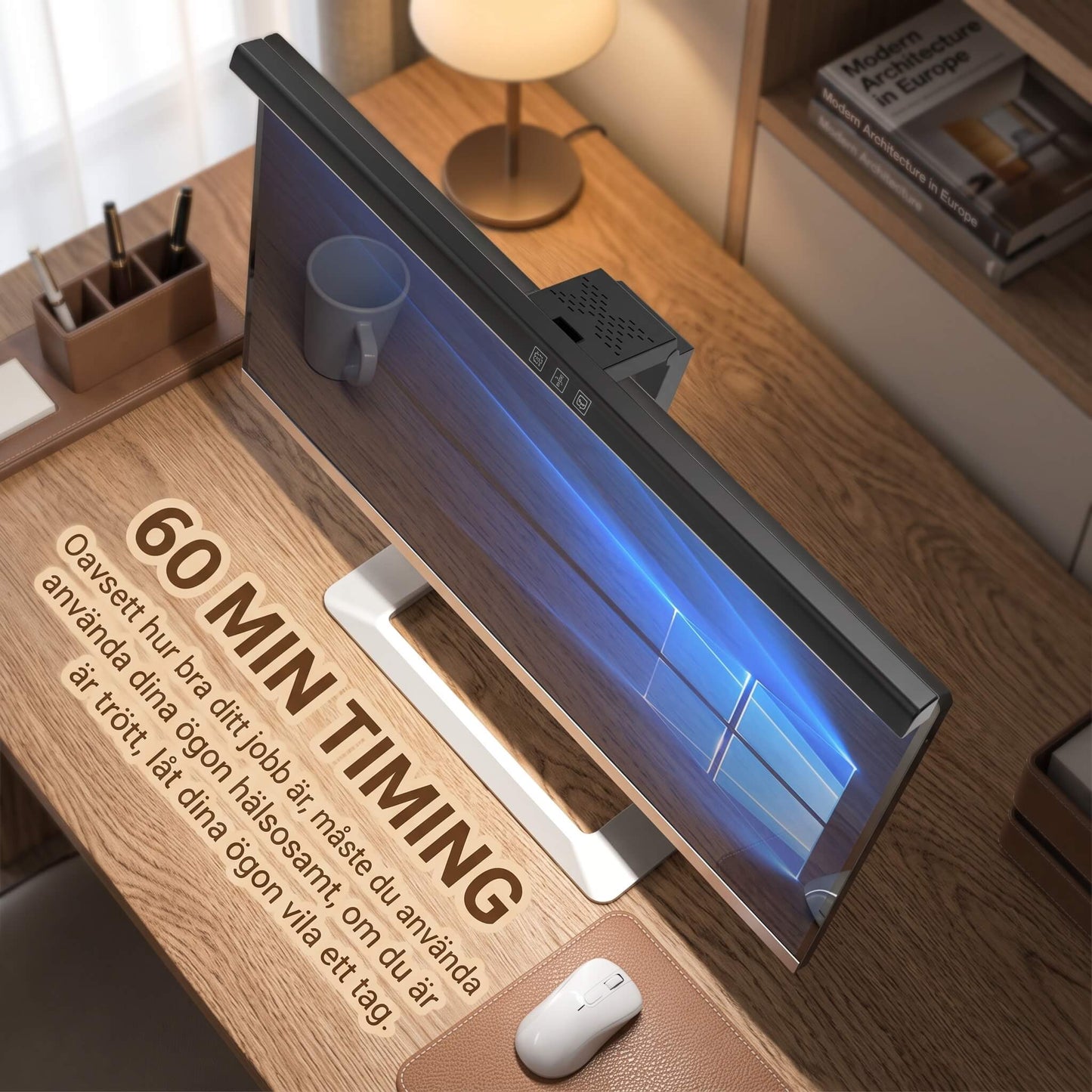 VisionBar – LED-Schreibtischlampe mit einstellbarem Licht und Antireflex für Computerbildschirme