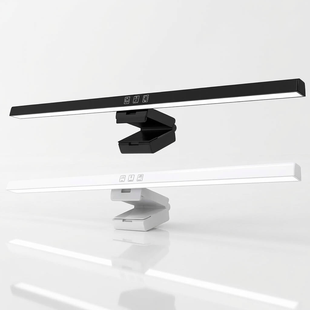 VisionBar – LED-Schreibtischlampe mit einstellbarem Licht und Antireflex für Computerbildschirme