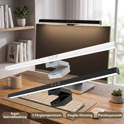 VisionBar – LED-Schreibtischlampe mit einstellbarem Licht und Antireflex für Computerbildschirme
