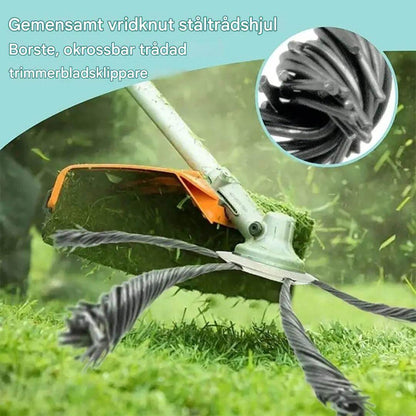 SteelSweep - Tête de brosse universelle en acier pour coupe-herbe