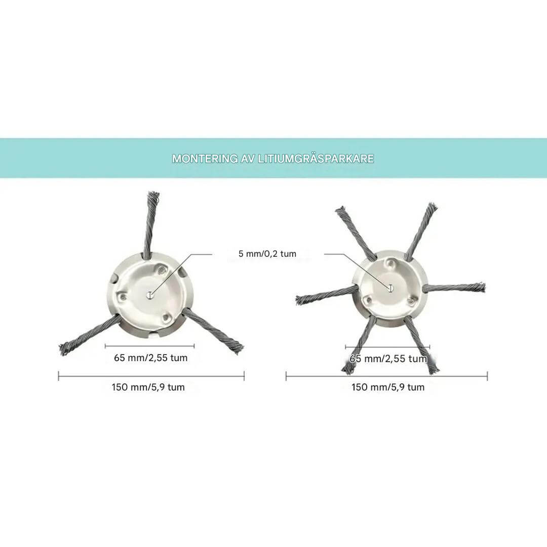 SteelSweep - Tête de brosse universelle en acier pour coupe-herbe