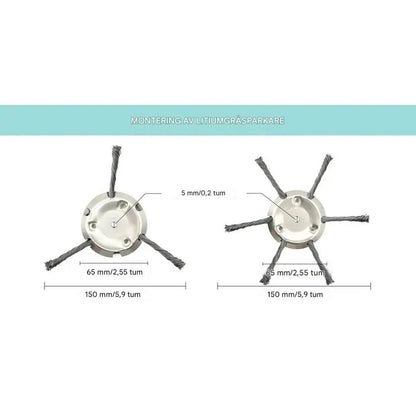 SteelSweep - Tête de brosse universelle en acier pour coupe-herbe