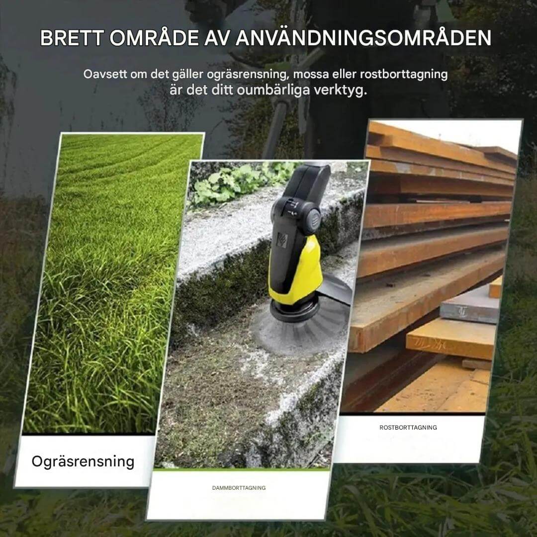 SteelSweep - Tête de brosse universelle en acier pour coupe-herbe