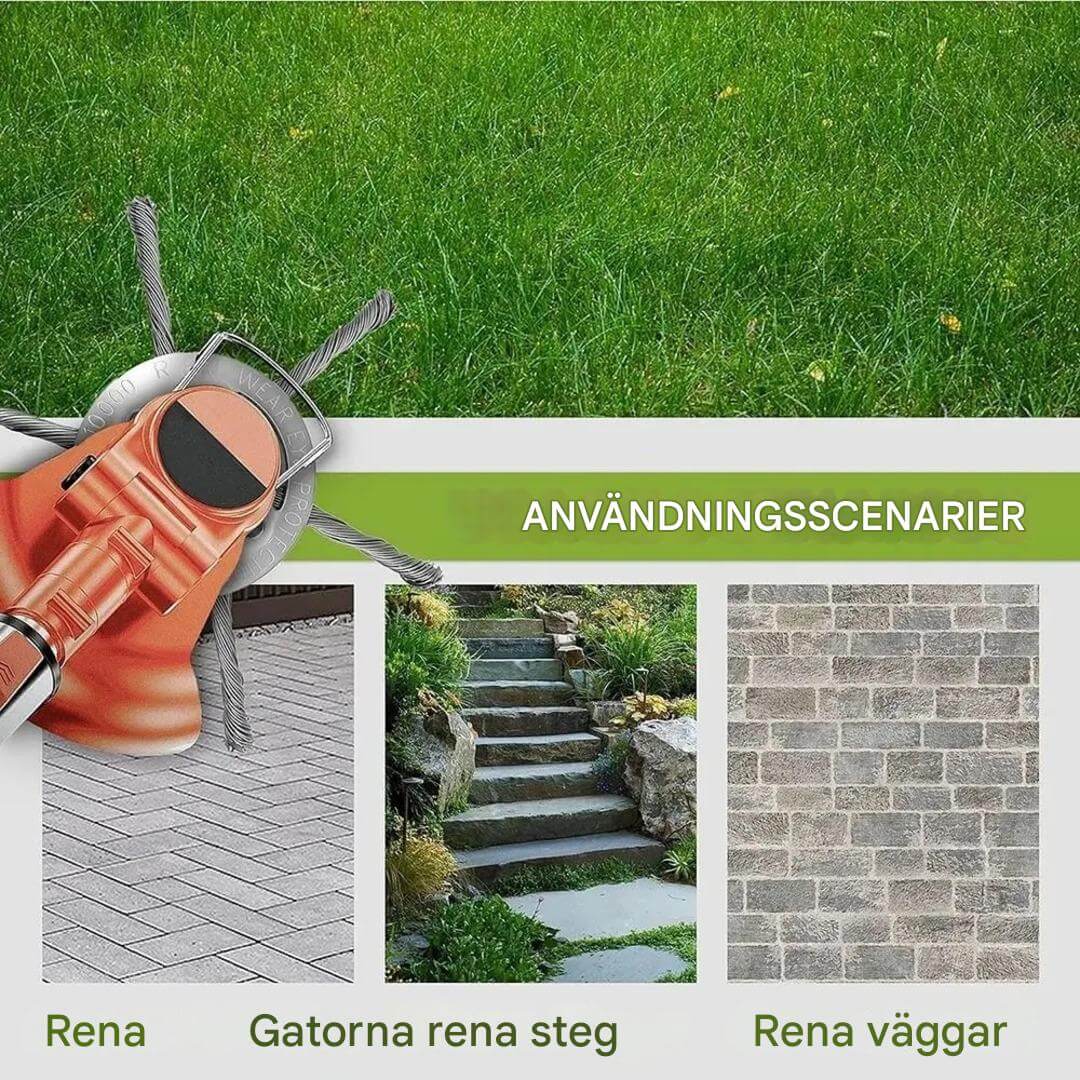SteelSweep - Tête de brosse universelle en acier pour coupe-herbe